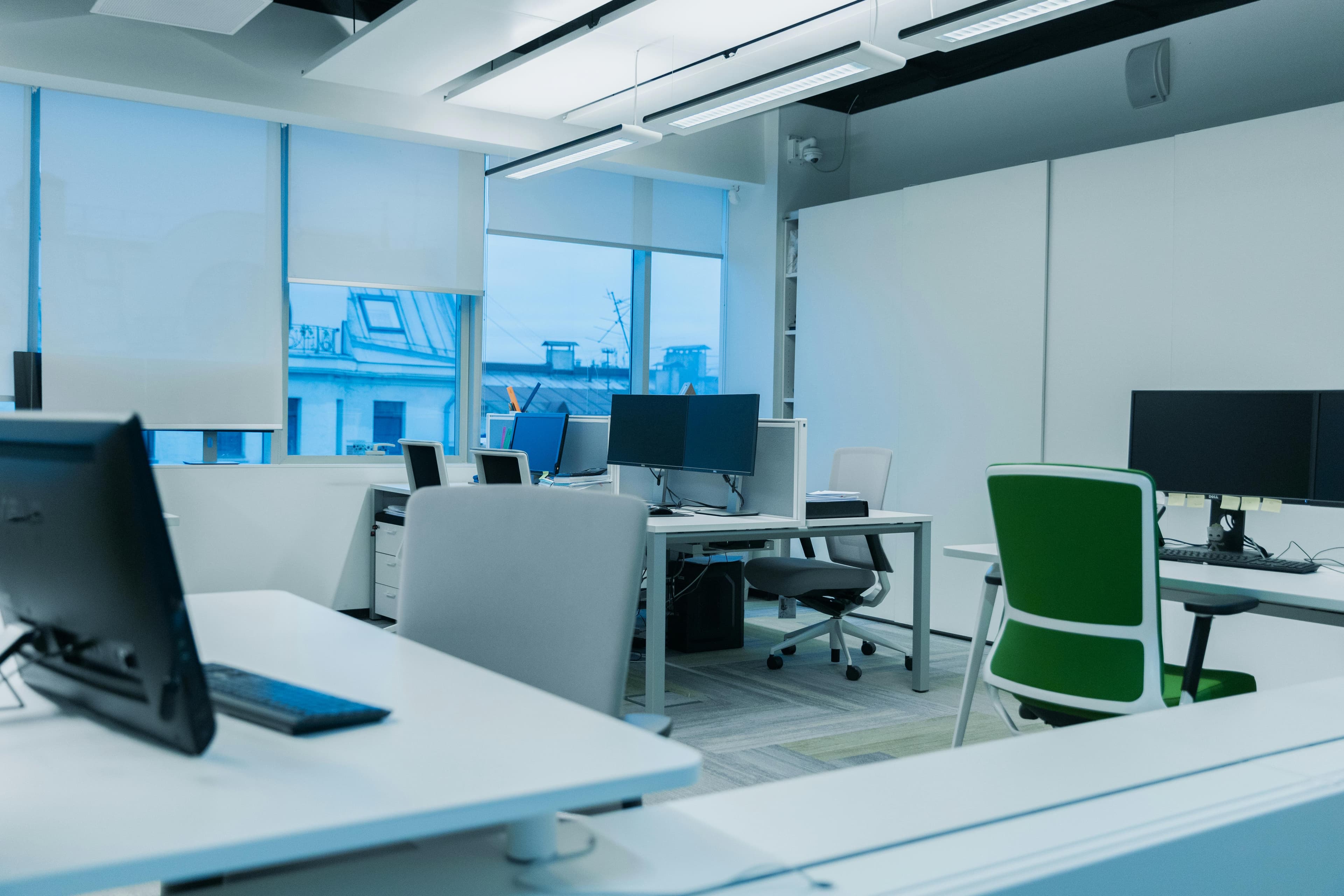 Sleek commercial workspace