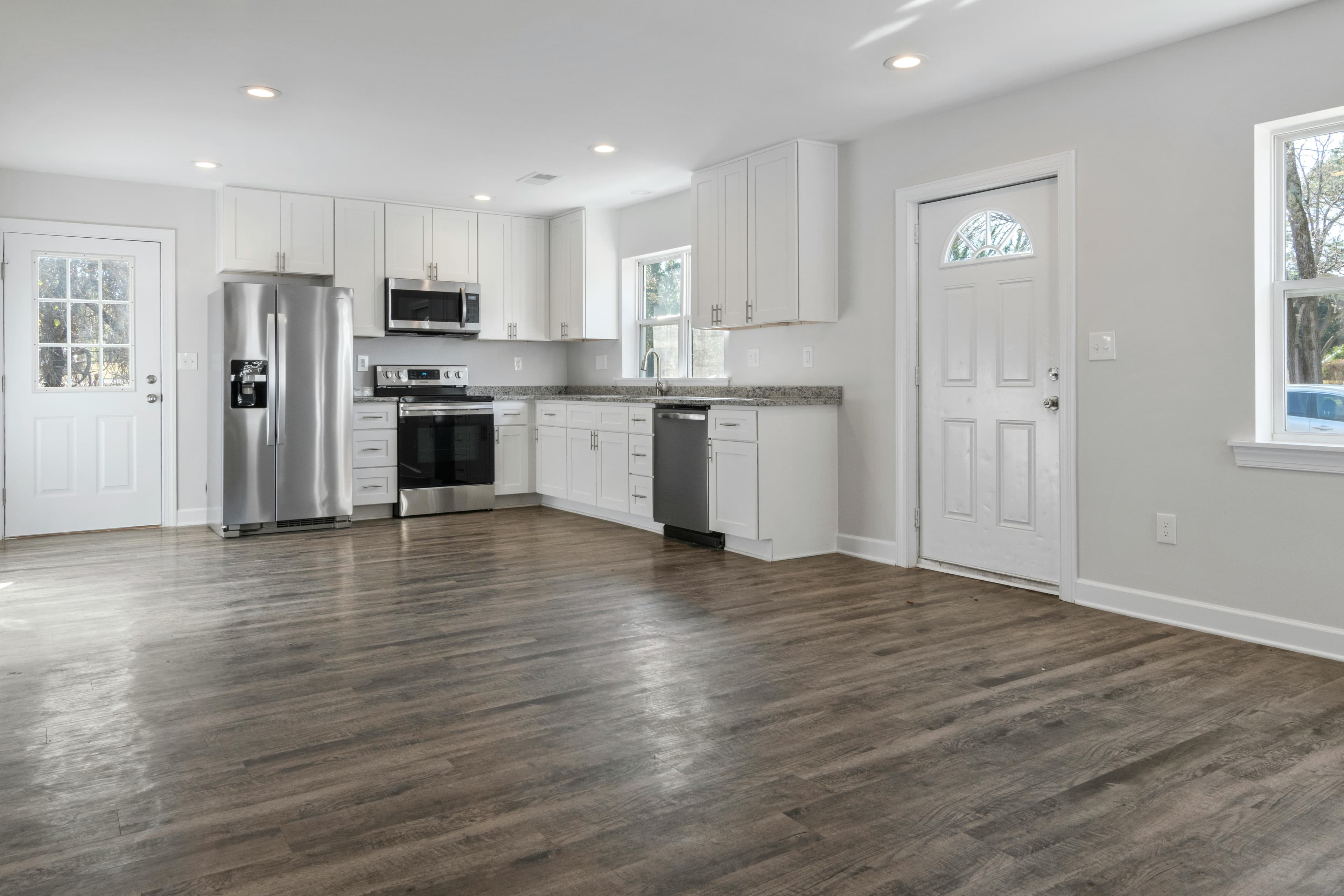 Spotless kitchen after post-construction clean