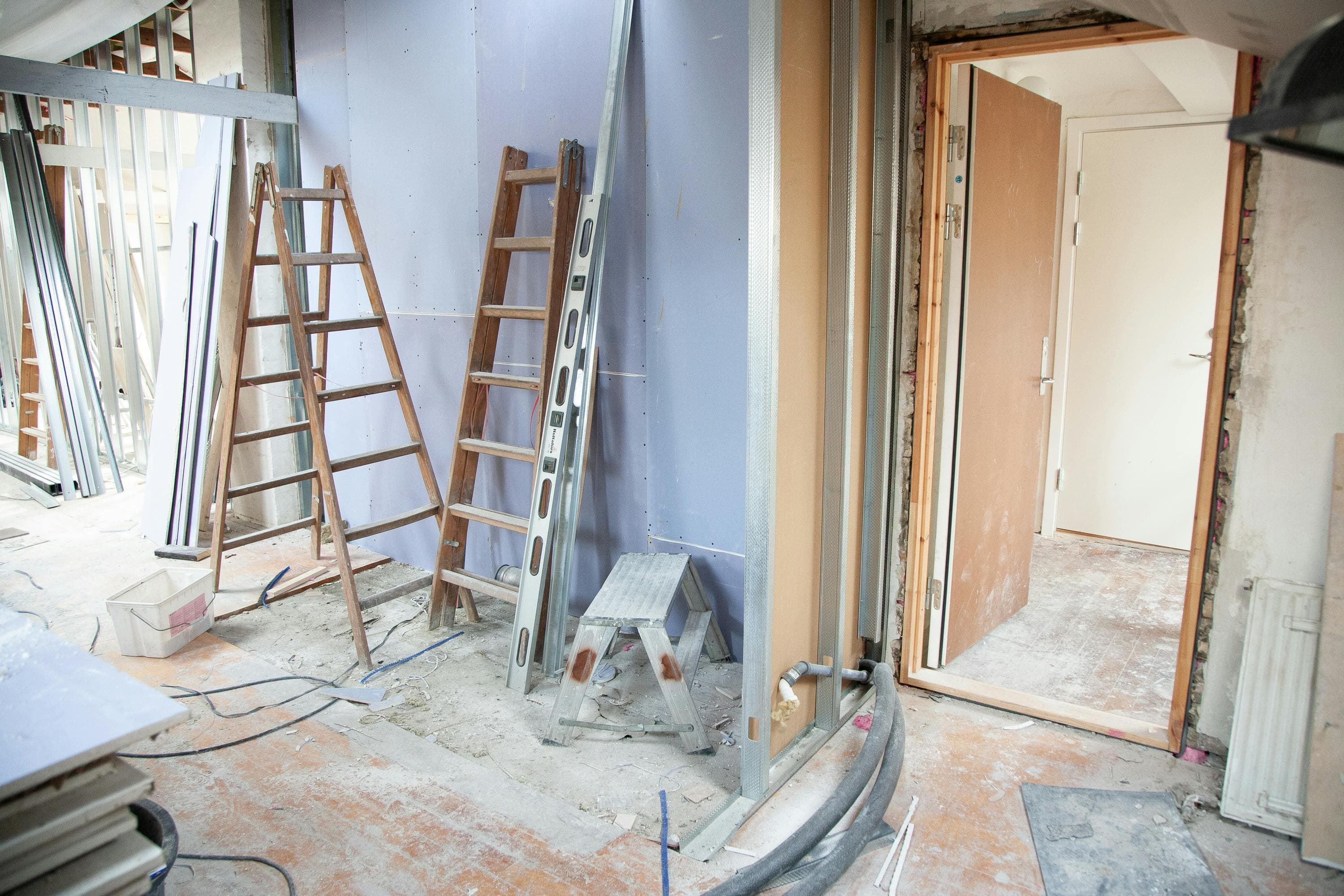 Industrial vacuum during post-construction clean